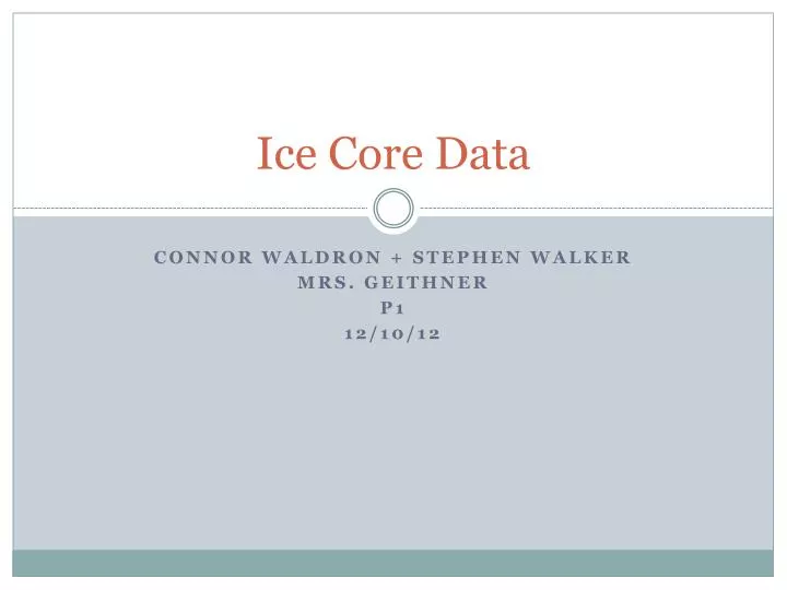 ice core data
