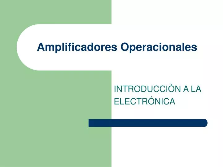 amplificadores operacionales