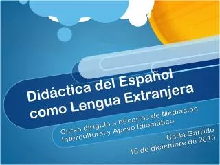 did ctica del espa ol como lengua extranjera