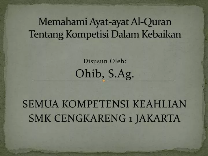 memahami ayat ayat al quran tentang kompetisi dalam kebaikan