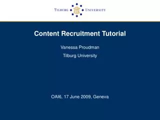 Content Recruitment Tutorial