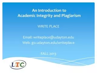 An Introduction to Academic Integrity and Plagiarism