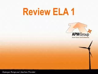 Review ELA 1