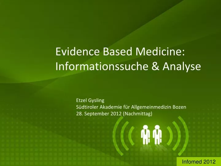 evidence based medicine informationssuche analyse