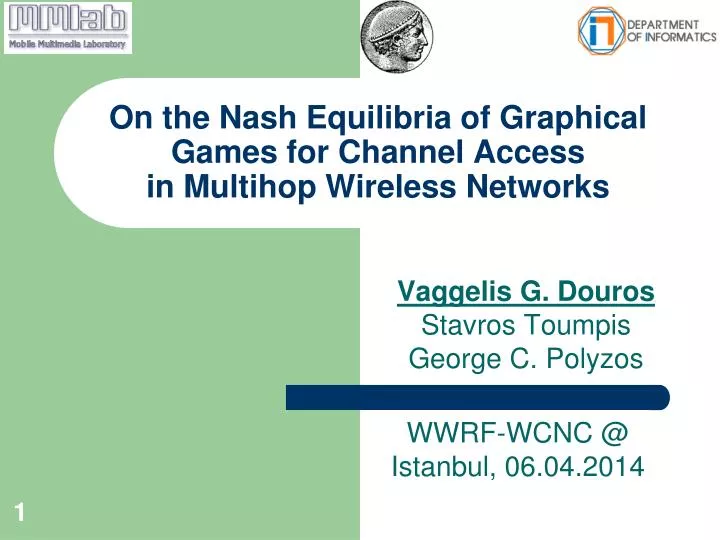 on the nash equilibria of graphical games for channel access in multihop wireless networks