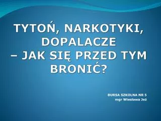 tyto narkotyki dopalacze jak si przed tym broni
