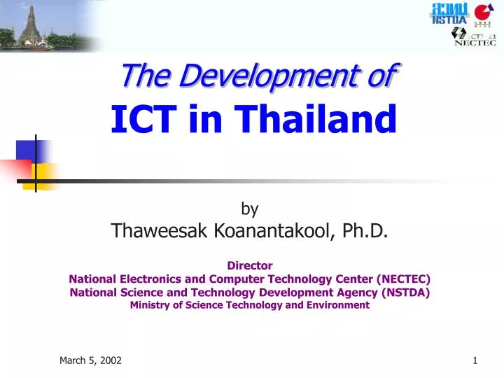 the development of ict in thailand