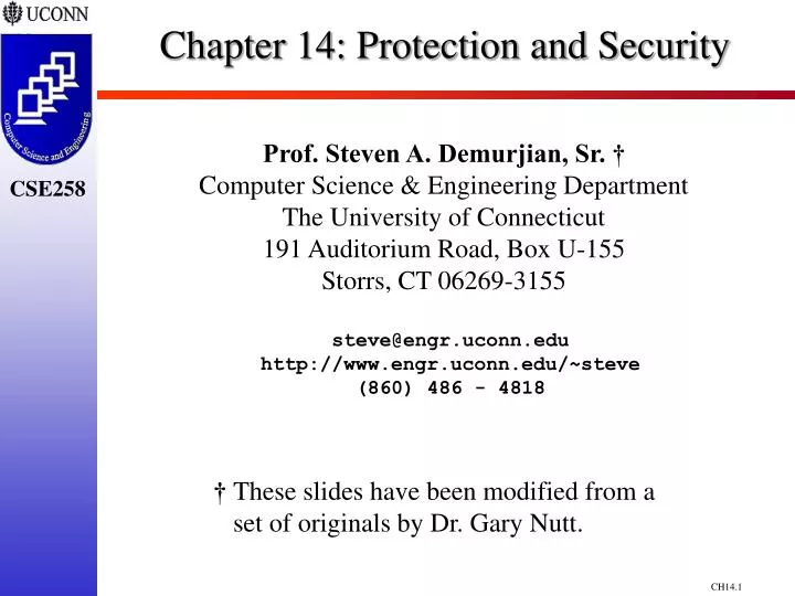 chapter 14 protection and security