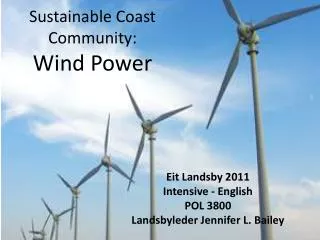 Sustainable Coast Community : Wind Power