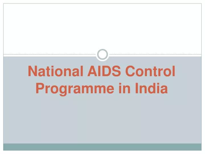 national aids control programme in india