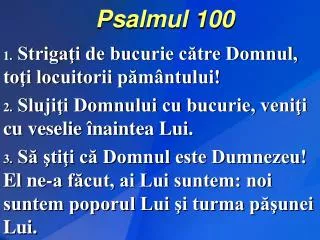 psalmul 100