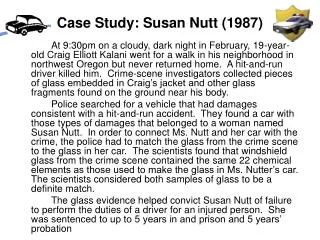 Case Study: Susan Nutt (1987)