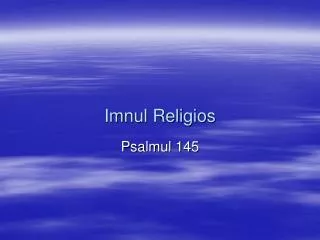 imnul religios