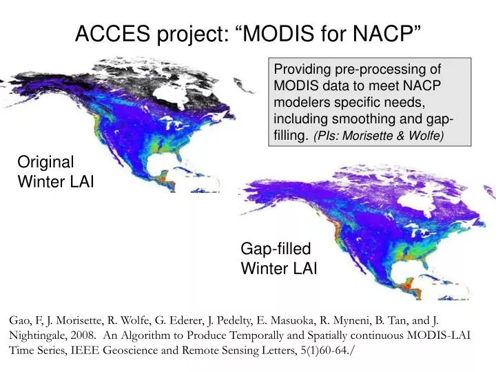 acces project modis for nacp