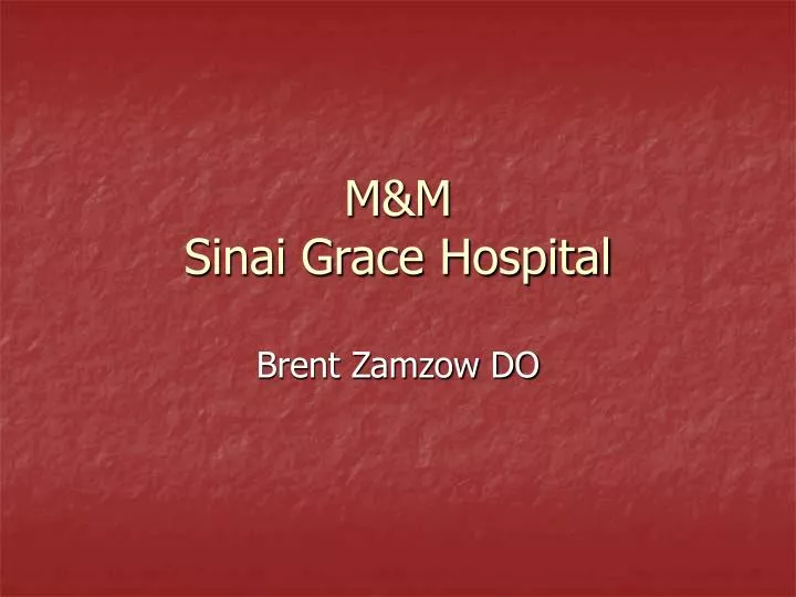 m m sinai grace hospital