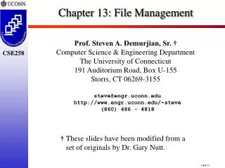 Chapter 13: File Management