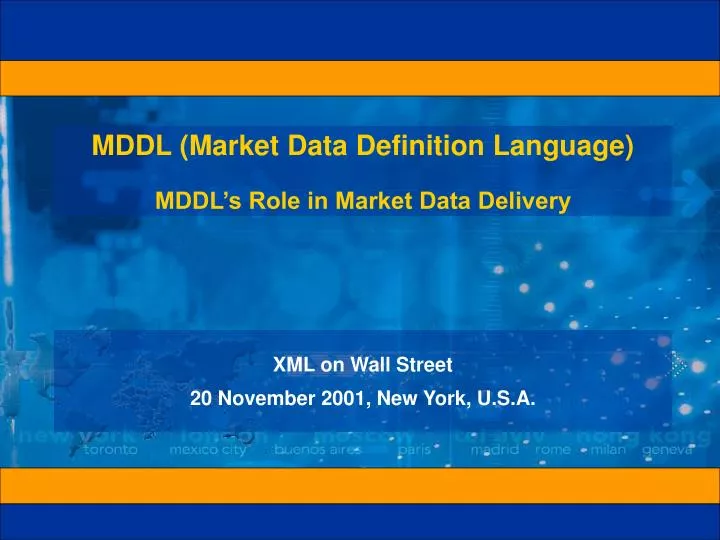 mddl market data definition language mddl s role in market data delivery