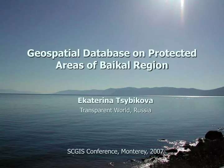 geospatial database on protected areas of baikal region