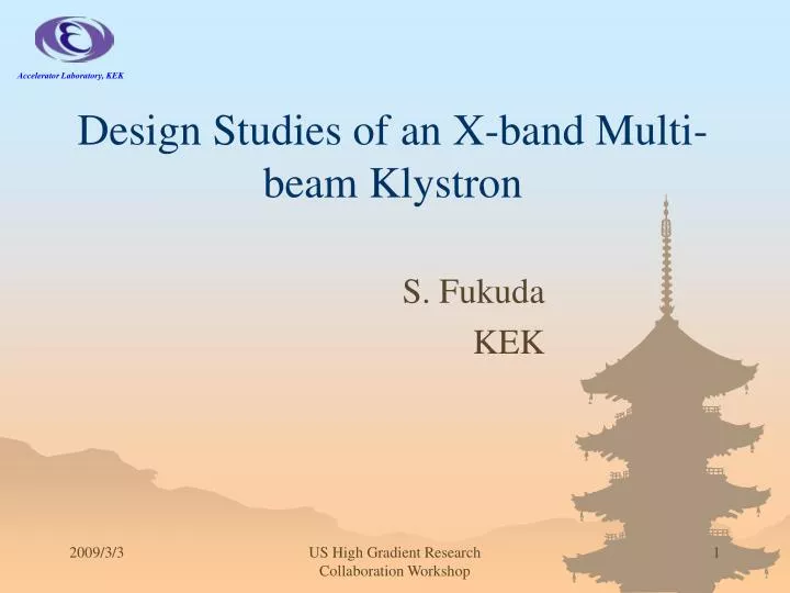 design studies of an x band multi beam klystron