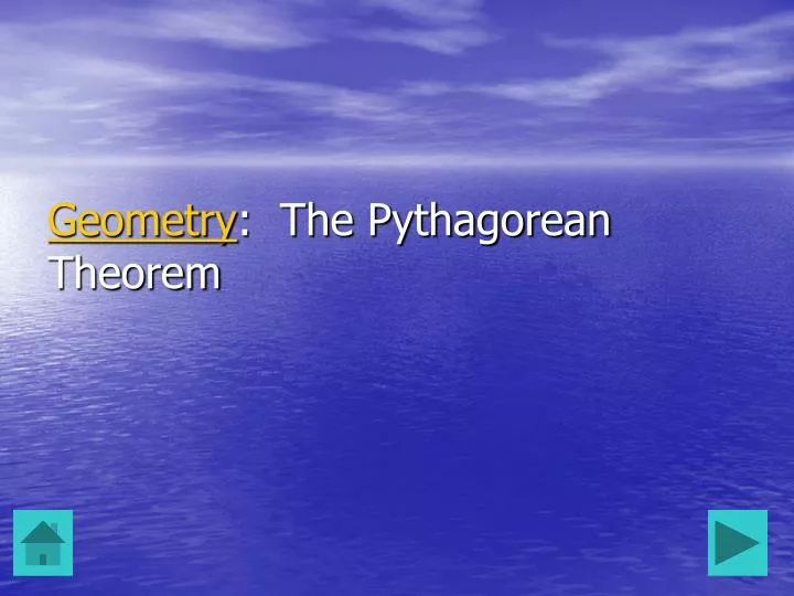 geometry the pythagorean theorem