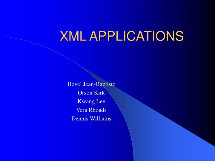 xml applications