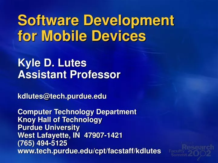 software development for mobile devices