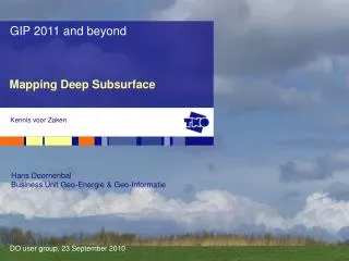 Mapping Deep Subsurface