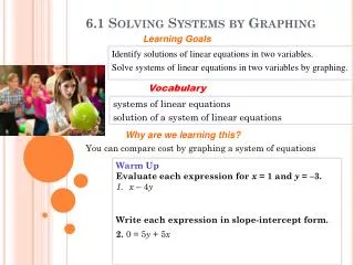6.1 Solving Systems by Graphing