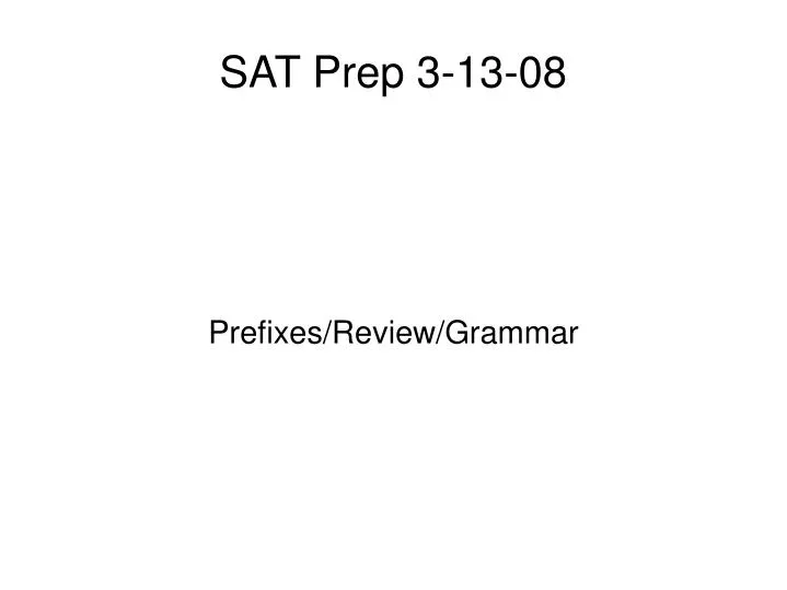 prefixes review grammar