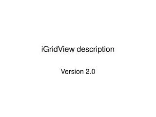 iGridView description