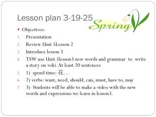 Lesson plan 3-19-25