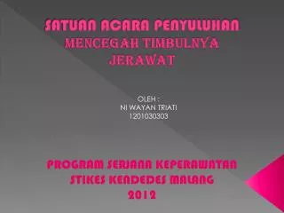 satuan acara penyuluhan mencegah timbulnya jerawat