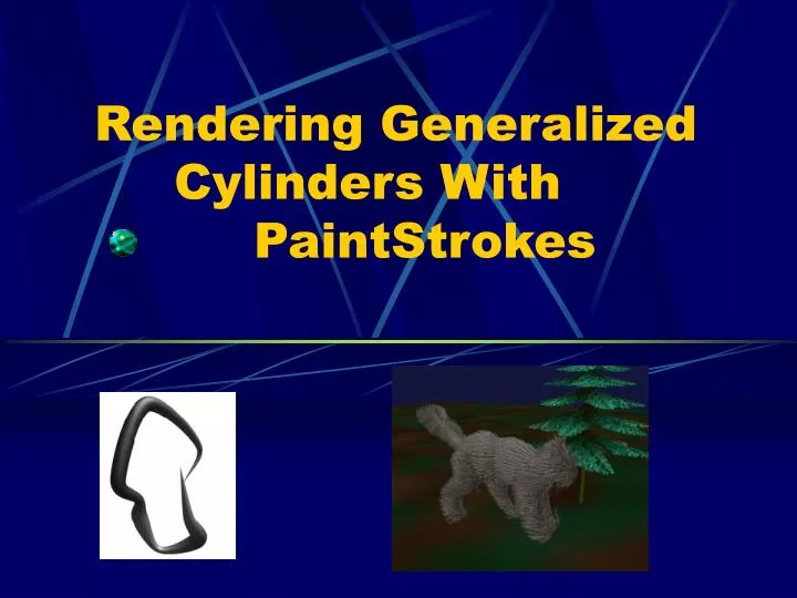 rendering generalized cylinders with paintstrokes