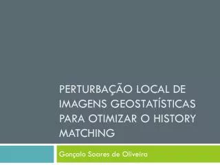 perturba o local de imagens geostat sticas para otimizar o history matching