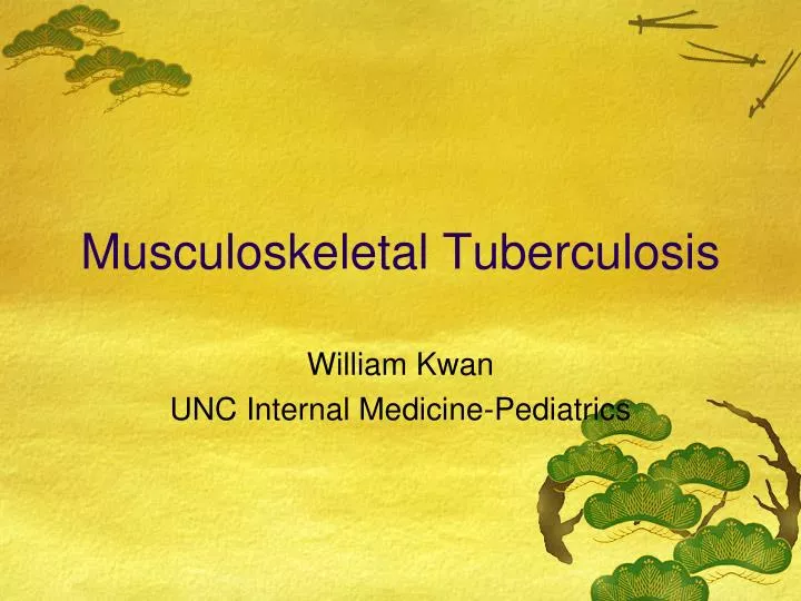 musculoskeletal tuberculosis