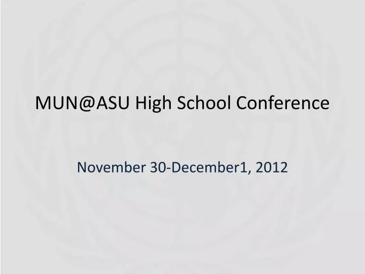 mun@asu high school conference