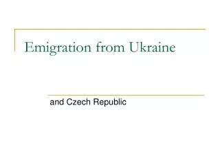 Emigration from Ukraine