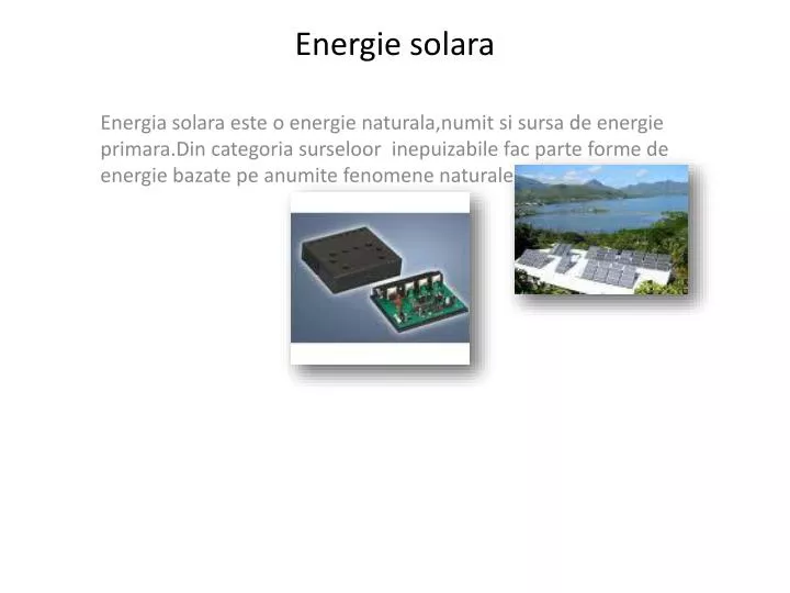 energie solara