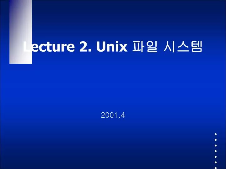 lecture 2 unix