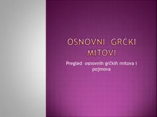 osnovni gr ki mitovi