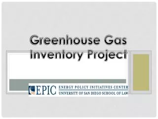 Greenhouse Gas Inventory Project