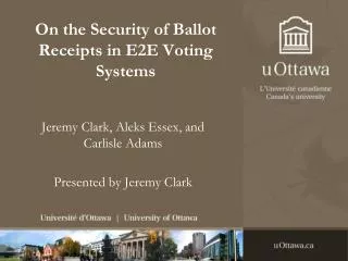 On the Security of Ballot Receipts in E2E Voting Systems