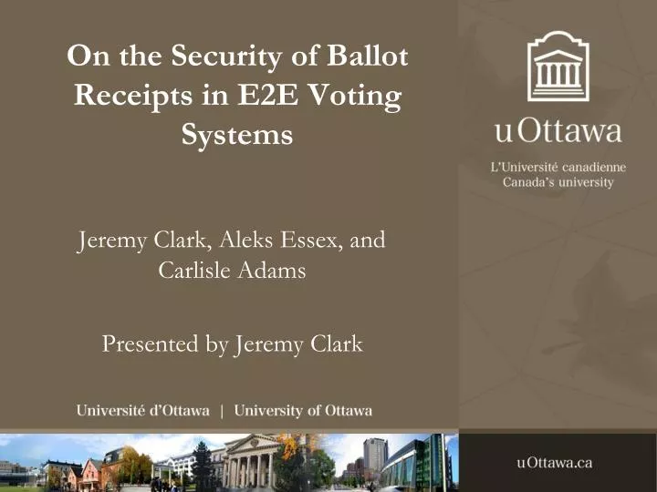 on the security of ballot receipts in e2e voting systems