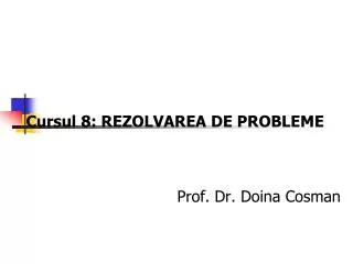 cursul 8 rezolvarea de probleme