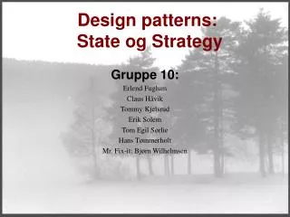 design patterns state og strategy