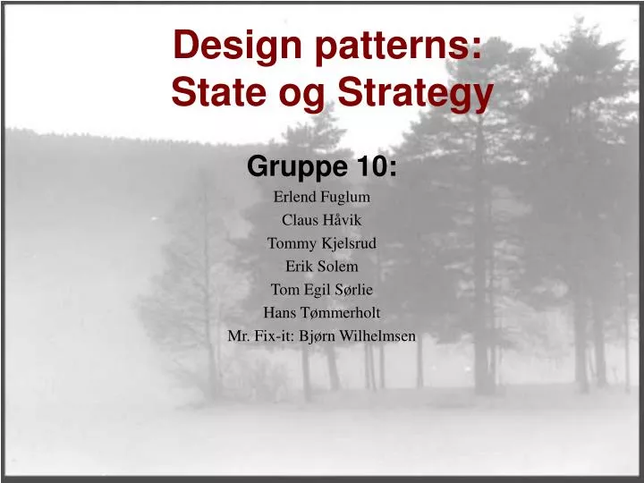 design patterns state og strategy