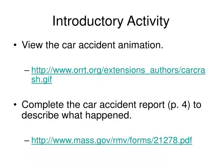 introductory activity