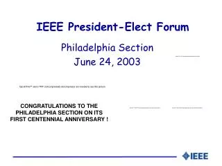 IEEE President-Elect Forum