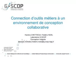 connection d outils m tiers un environnement de conception collaborative