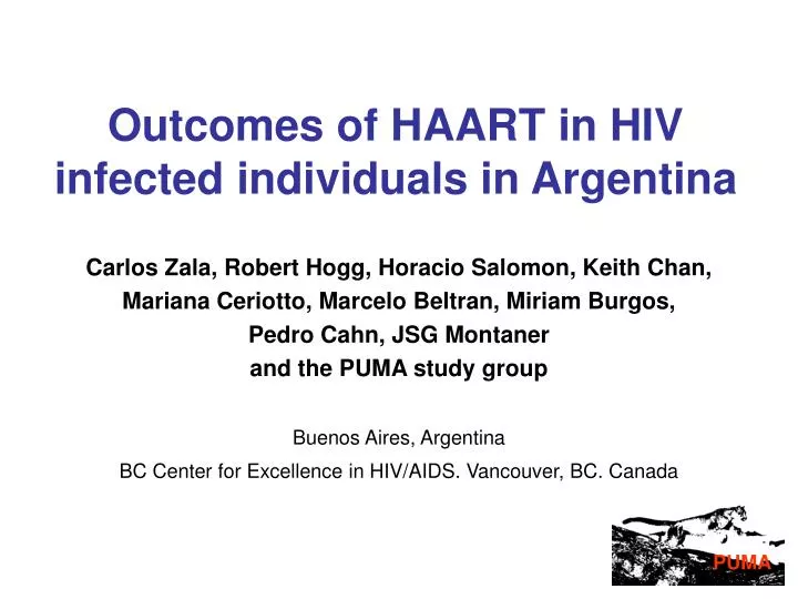 outcomes of haart in hiv infected individuals in argentina